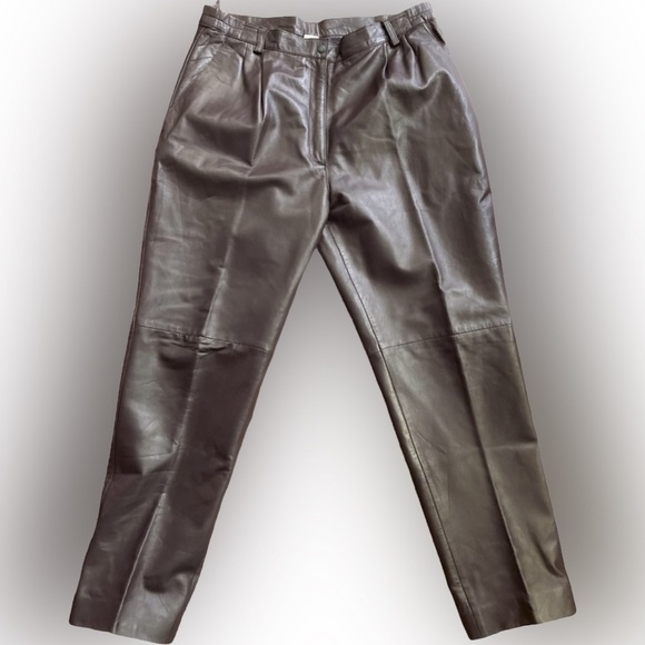 Donna Lepure sz 18 high waist leather pants